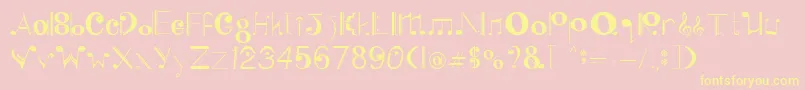 SingWithMe Font – Yellow Fonts on Pink Background