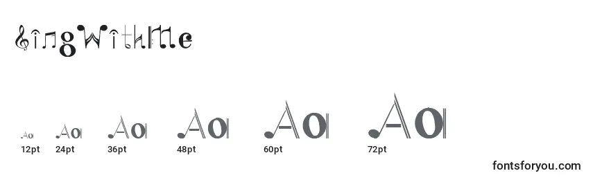 Размеры шрифта SingWithMe