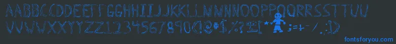 TripleBypassRegular Font – Blue Fonts on Black Background
