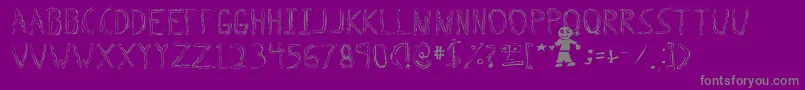 Police TripleBypassRegular – polices grises sur fond violet