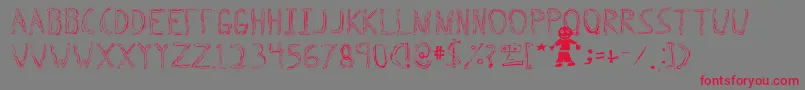 TripleBypassRegular Font – Red Fonts on Gray Background