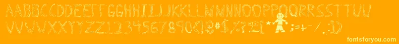 Police TripleBypassRegular – polices jaunes sur fond orange
