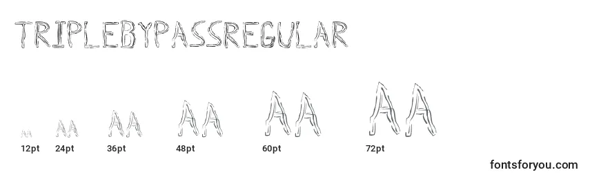 TripleBypassRegular Font Sizes