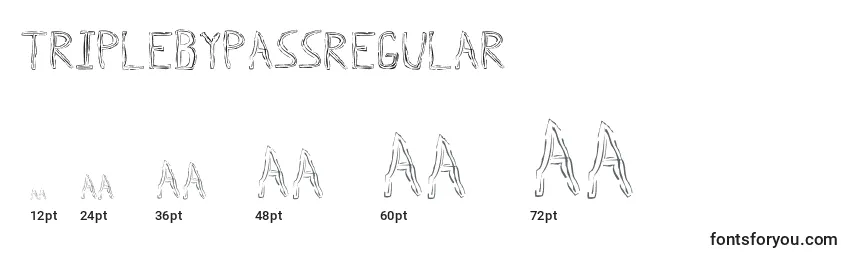 Größen der Schriftart TripleBypassRegular