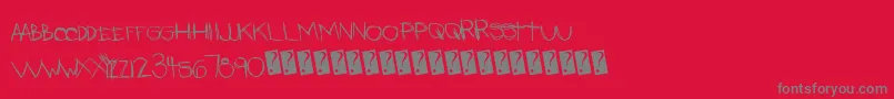 Latenights-Schriftart – Graue Schriften auf rotem Hintergrund