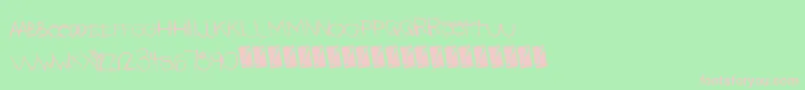 Latenights Font – Pink Fonts on Green Background