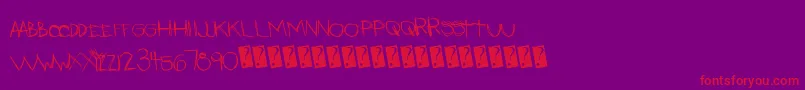 Latenights Font – Red Fonts on Purple Background