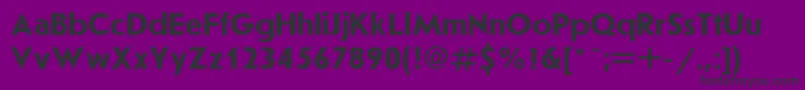 JournalsansBoldCyrillic-Schriftart – Schwarze Schriften auf violettem Hintergrund
