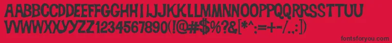 Dickvandyke Font – Black Fonts on Red Background