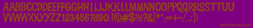 Dickvandyke Font – Brown Fonts on Purple Background