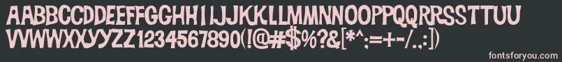 Dickvandyke Font – Pink Fonts on Black Background