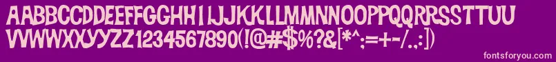 Dickvandyke Font – Pink Fonts on Purple Background