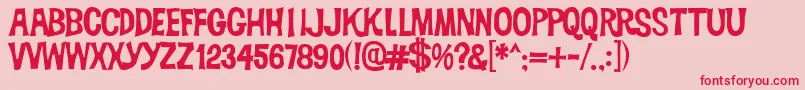 Dickvandyke Font – Red Fonts on Pink Background