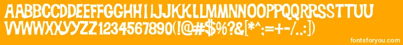 Dickvandyke Font – White Fonts on Orange Background