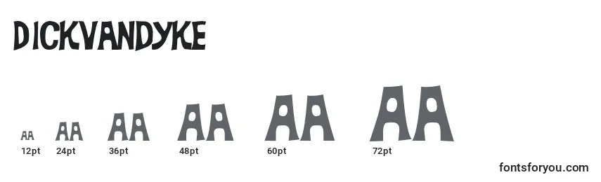 Dickvandyke Font Sizes