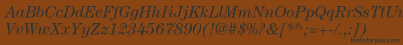 CenturystdBookitalic Font – Black Fonts on Brown Background
