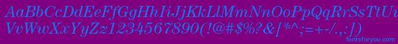 fuente CenturystdBookitalic – Fuentes Azules Sobre Fondo Morado