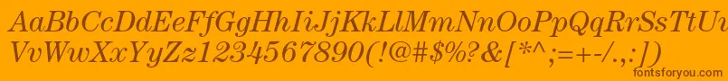 CenturystdBookitalic Font – Brown Fonts on Orange Background
