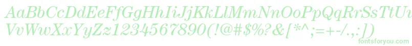 Fonte CenturystdBookitalic – fontes verdes