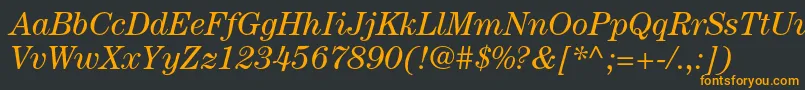 Шрифт CenturystdBookitalic – оранжевые шрифты на чёрном фоне
