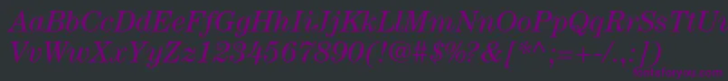 CenturystdBookitalic Font – Purple Fonts on Black Background