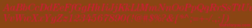 CenturystdBookitalic Font – Red Fonts on Brown Background