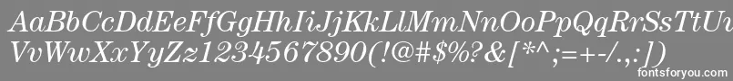 CenturystdBookitalic Font – White Fonts on Gray Background