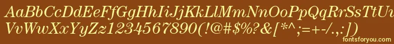 Шрифт CenturystdBookitalic – жёлтые шрифты на коричневом фоне