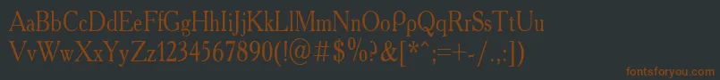 Шрифт AcademyOldNarrow – коричневые шрифты на чёрном фоне