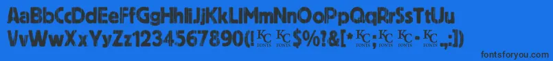 Indiepressdemo Font – Black Fonts on Blue Background