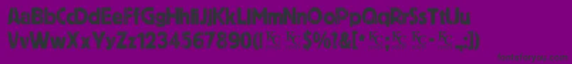 Шрифт Indiepressdemo – чёрные шрифты на фиолетовом фоне