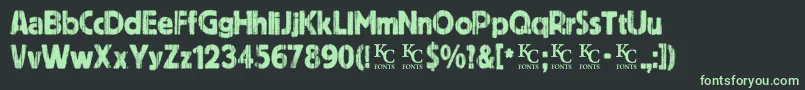 Indiepressdemo Font – Green Fonts on Black Background