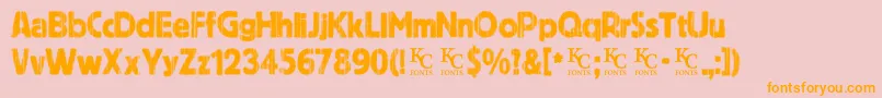 Indiepressdemo Font – Orange Fonts on Pink Background