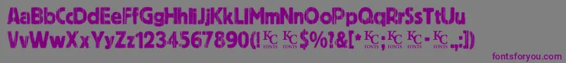 Indiepressdemo Font – Purple Fonts on Gray Background