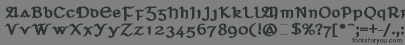 フォントSeanchlГіDubh – 黒い文字の灰色の背景