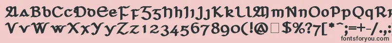 SeanchlГіDubh-Schriftart – Schwarze Schriften auf rosa Hintergrund