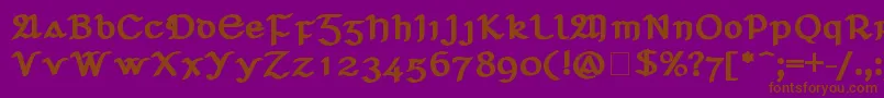SeanchlГіDubh Font – Brown Fonts on Purple Background