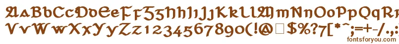 Шрифт SeanchlГіDubh – коричневые шрифты на белом фоне