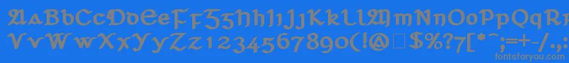 SeanchlГіDubh-Schriftart – Graue Schriften auf blauem Hintergrund