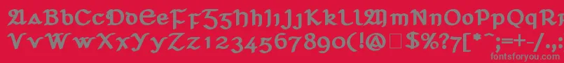 SeanchlГіDubh Font – Gray Fonts on Red Background