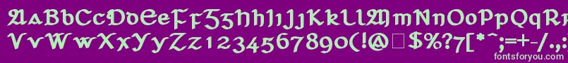 SeanchlГіDubh Font – Green Fonts on Purple Background