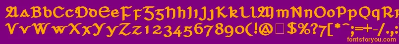 SeanchlГіDubh Font – Orange Fonts on Purple Background