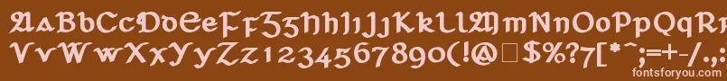 Шрифт SeanchlГіDubh – розовые шрифты на коричневом фоне