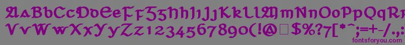 Шрифт SeanchlГіDubh – фиолетовые шрифты на сером фоне