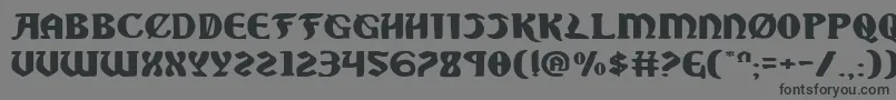 フォントSableLionExpanded – 黒い文字の灰色の背景