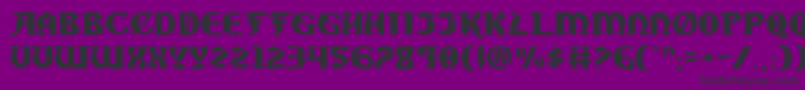 フォントSableLionExpanded – 紫の背景に黒い文字