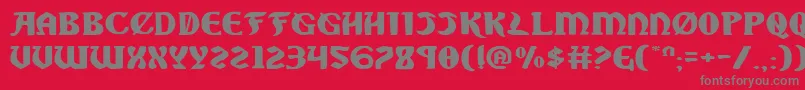 SableLionExpanded Font – Gray Fonts on Red Background