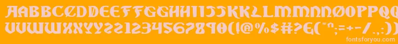 SableLionExpanded Font – Pink Fonts on Orange Background