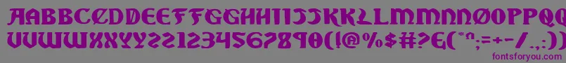 SableLionExpanded Font – Purple Fonts on Gray Background