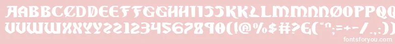 SableLionExpanded Font – White Fonts on Pink Background